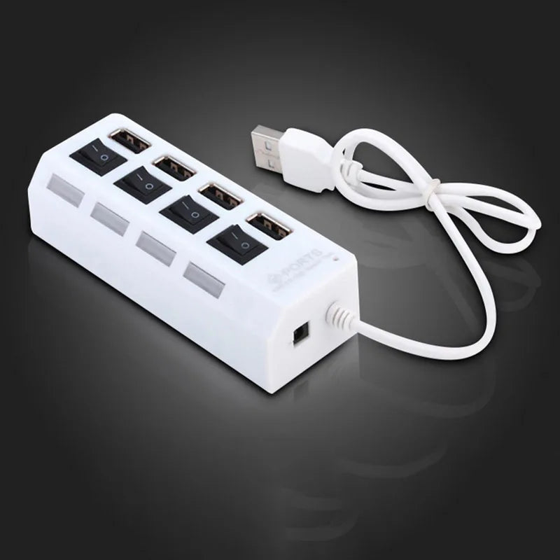 High Speed 4/7 Ports USB HUB 2.0 Adapter Expander Multi USB Splitter Multiple Extender with LED