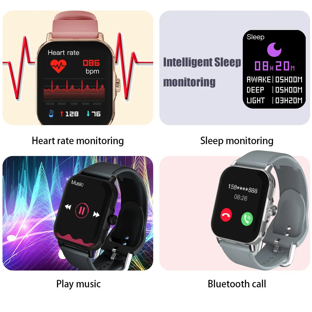 New Smart Watch For Men Women Gift Full Touch Screen Sport Fitness Watches BT Call Digital Smartwatch Wristwatch